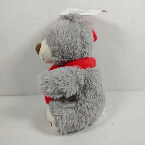 Lot of 3 Christmas Mini Plush Bears Multicolor Xmas Gift Santa Hat Bow Stocking - Picture 16 of 16